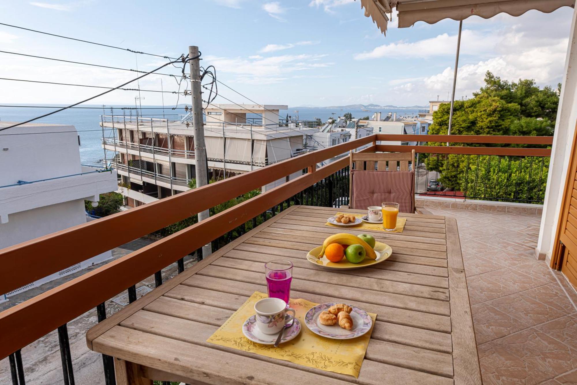Sea View Apartment 100M From The Beach Saronida Ngoại thất bức ảnh