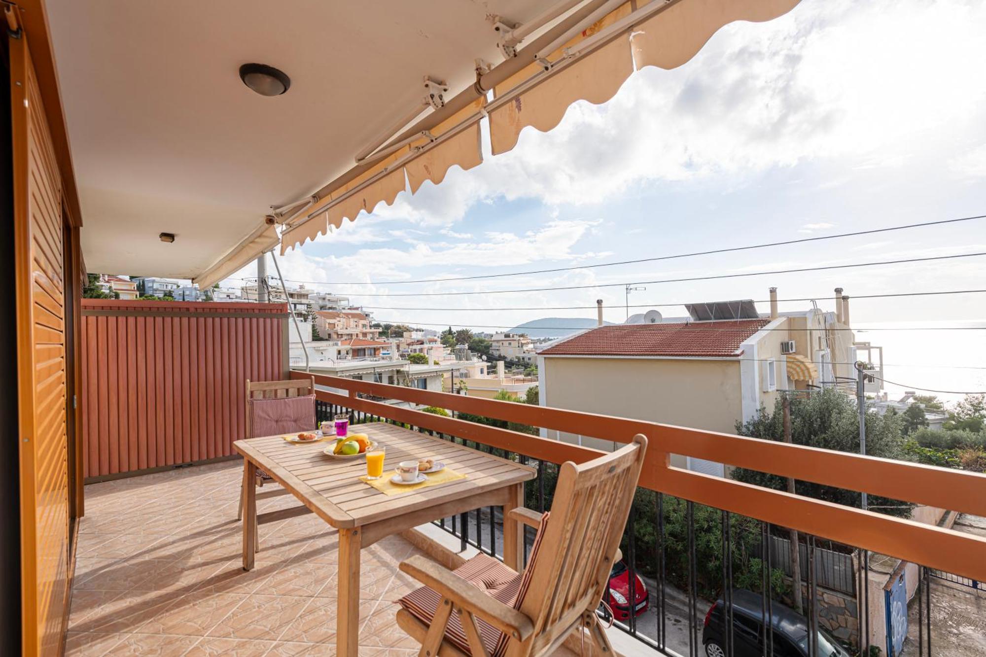Sea View Apartment 100M From The Beach Saronida Ngoại thất bức ảnh
