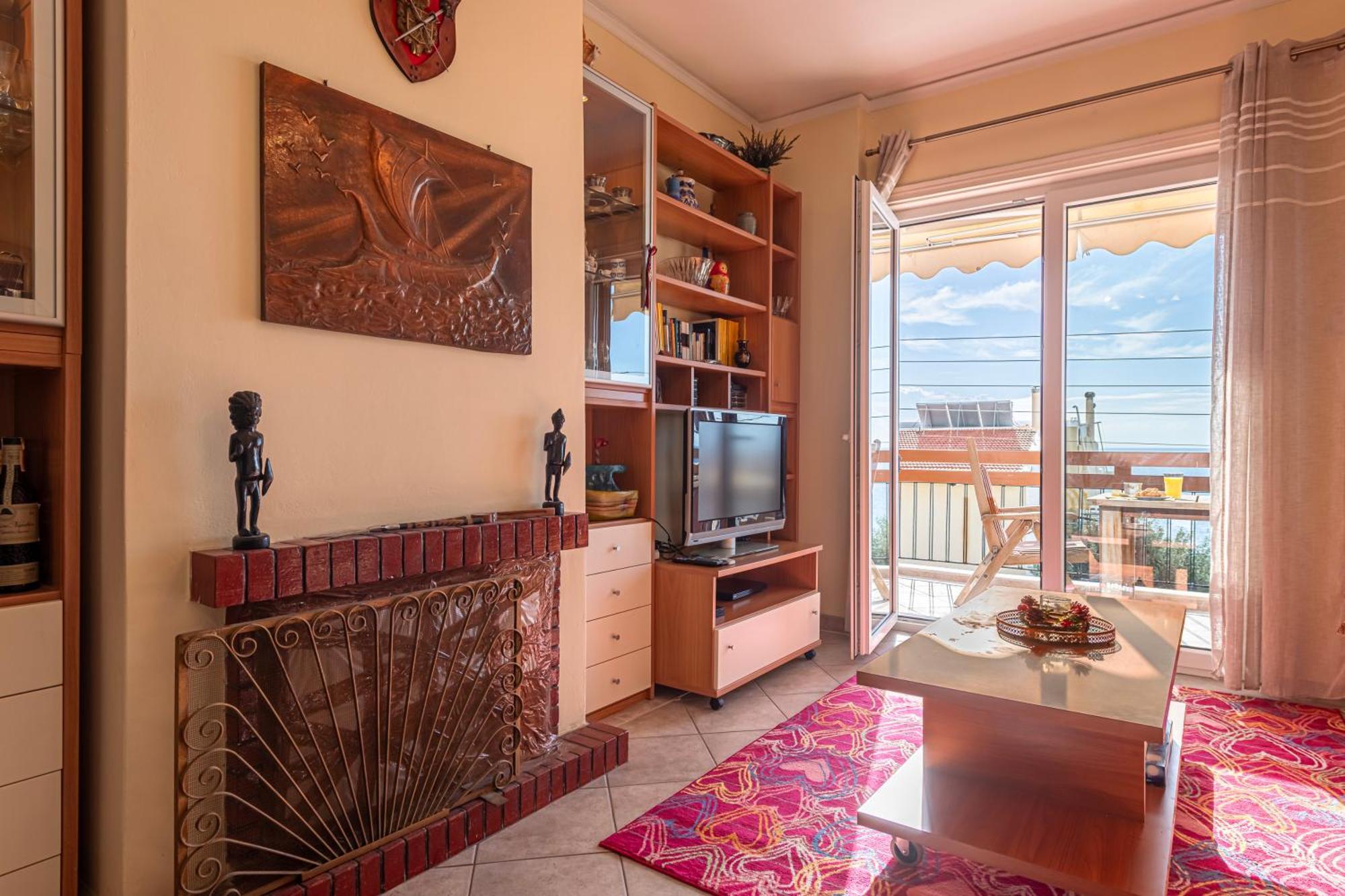 Sea View Apartment 100M From The Beach Saronida Ngoại thất bức ảnh