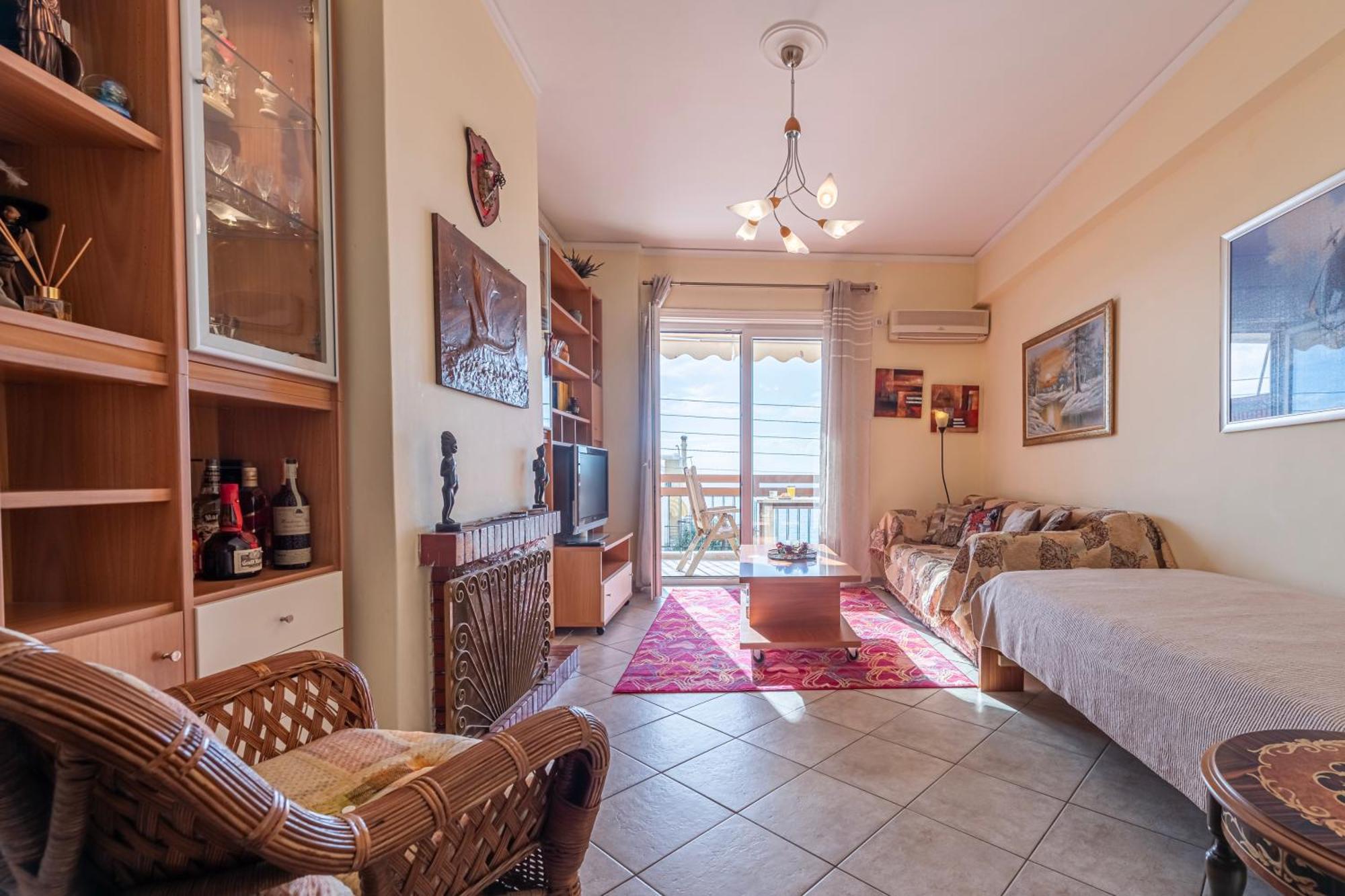 Sea View Apartment 100M From The Beach Saronida Ngoại thất bức ảnh